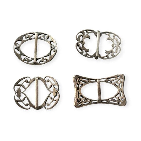 Assorted collection of antique buckles. 4 pieces - Picture 2 of 9